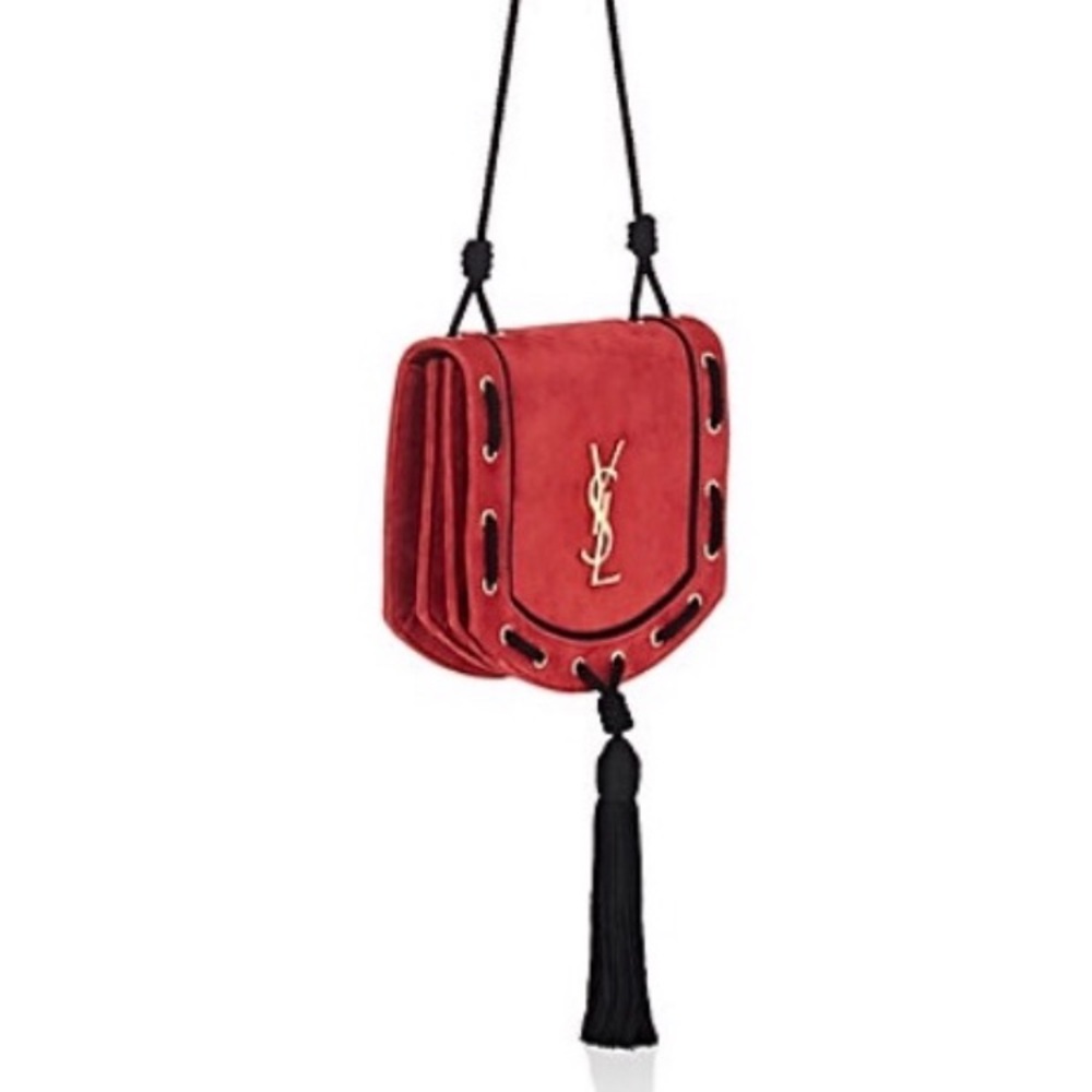 New Saint Laurent Suede Medium Fetish Bag